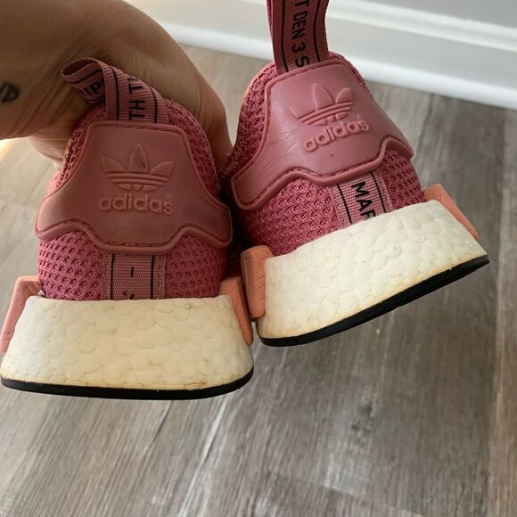 Adidas Boost NMDR1 Everyday Sneakers Magenta Pink White Size 7.5 8 - Picture 5 of 15